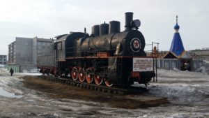 Воркута Памятник паровозу «Эм 720-24»
